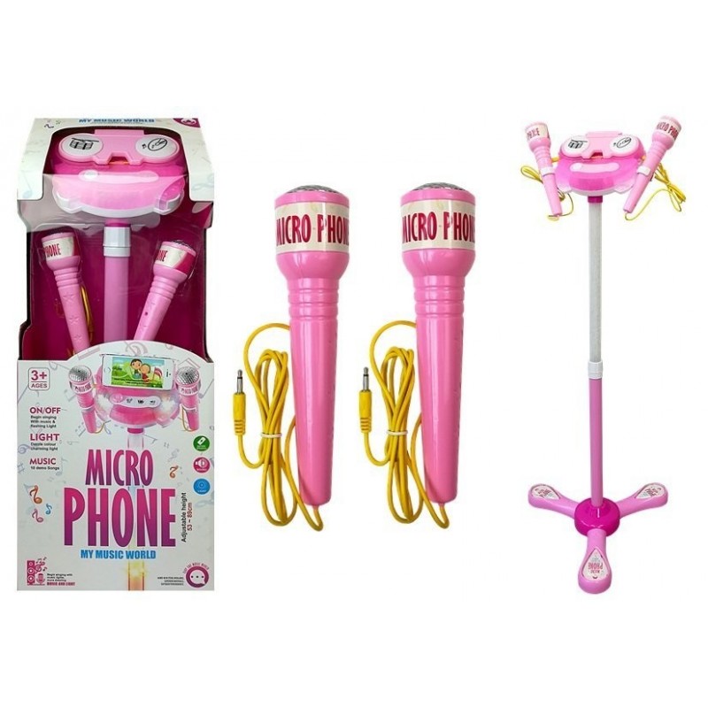 Microphone Kit Karaoke Pink Phone