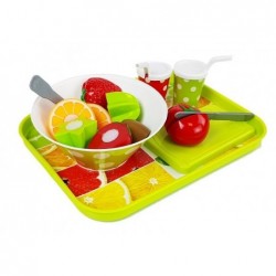 Set of Vegetables and Fruits with a Battery Blender and a Tray