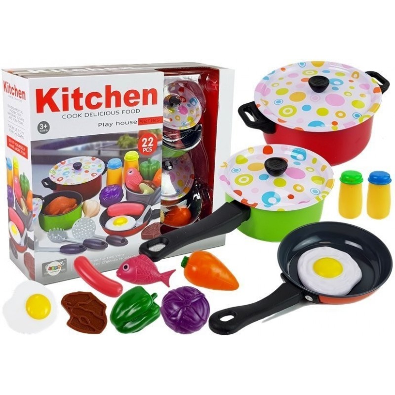 Kitchen Set Dishes Cook 22 pieces