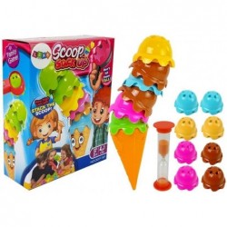 Skill Game Ice Cream in a Wafer. Colorful Pyramid Arrange the Tower