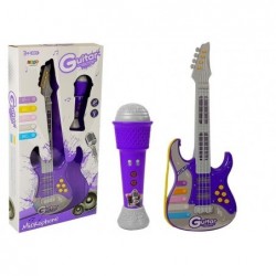 Electric Guitar with Microphone Purple
