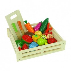 Fruits and Vegetables in a Wooden Magnesium Box Kitchen