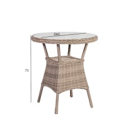 Table TOSCANA D65xH73cm, beige