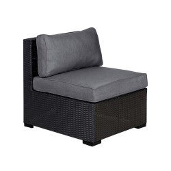 Modular sofa SEVILLA armless section, black