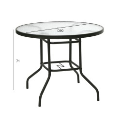 Table DUBLIN D90xH71cm, dark brown