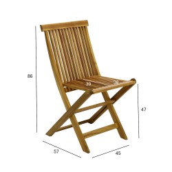Chair FINLAY 45x57xH86cm, acacia