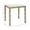 Table WICKER 73x73xH71cm, beige