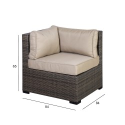 Modular sofa SEVILLA NEW corner, dark brown
