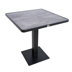 Laud DEVINE 70x70xH74cm, hall, keraamiline plaat, alumiinium