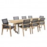 Садовая мебель NAUTICA с 8-стульев (13259) 280x100xH76см, столешница  тик, обработка  рустикальный, ножки  нержавеющей