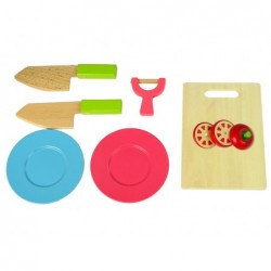 A Set Of Wooden Cutting Fruits And Vegetables On A Magnet
