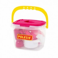 Bakeware Set 4 People Polesie Pink White 29 Pieces 56573