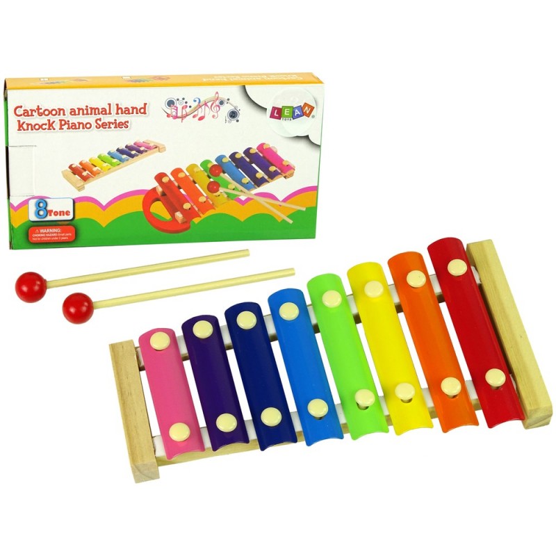 Wooden Accompaniment Sticks Colourful 8 Tones