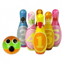 Soft Bowling Set 6 Pieces Coloured Numbers Ball
