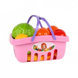 Basket Grocery Set For Shopping Vegetables, Fruits Pink 5354