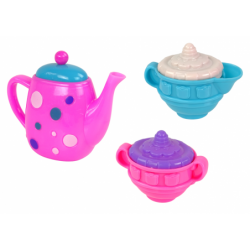 Tea Set Cups Plates Cutlery Bowls Purple