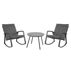 Garden furniture set LOKI table, 2 rocking chairs