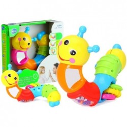 Lovely Worm Rattle Teether Safe Mirror Educational Toy