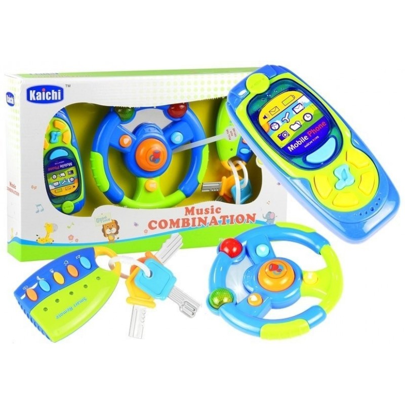 Baby Car Set Keys Steering Wheel Mobile Phone