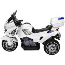 CH815 White - Electric Ride On Police Motorcycle