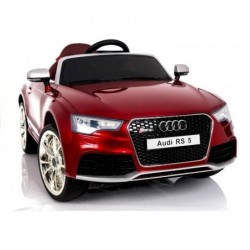 Audi RS5 Red Painting Electric Ride On Car - Rubber Wheels Leather Seats 2,4G RC