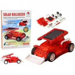 Solar Bulldozer Car Red
