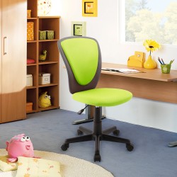 Рабочий стул BIANCA 42x51xH82-94см, сиденье и спинка  сетка   кожзаменитель, цвет  зелёный  тёмно-серый