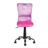 Рабочий стул BLOSSOM 40x53xH90-102см, сиденье и спинка  ткань   сетка из ткани, цвет  розовый, цветочный узор