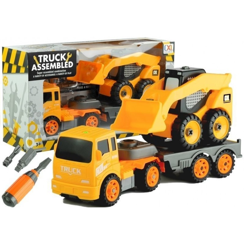 Two Construction Vehicles to Disassemble Tools