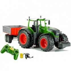 Radio-controlled tractor with tipper