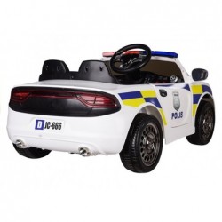 Police Electric Ride-On Car - White