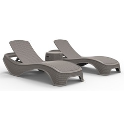 Deck chair NEWPORT light grey