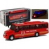 Fire Rescue Bus Die Cast Model Red with Lights