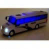 Police Bus Die Cast Model White with Lights