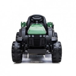 Electric Ride On Tractor with a trailer BDM0925 Military Green
