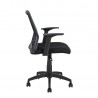 Рабочий стул ALPHA 60x55xH87,5-95cм, сиденье  ткань, цвет  чёрный, спинка  сетка из полиэстера, цвет  серый