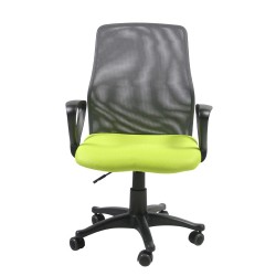 Task chair TREVISO 59xD58xH90-102cm, seat  fabric, color  green, back rest  mesh, color  grey