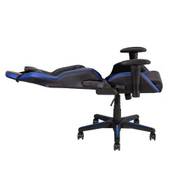 Gaming chair PC MASTER 67x57xH126-135,5cm, seat and back rest  imitation leather, color  black   blue