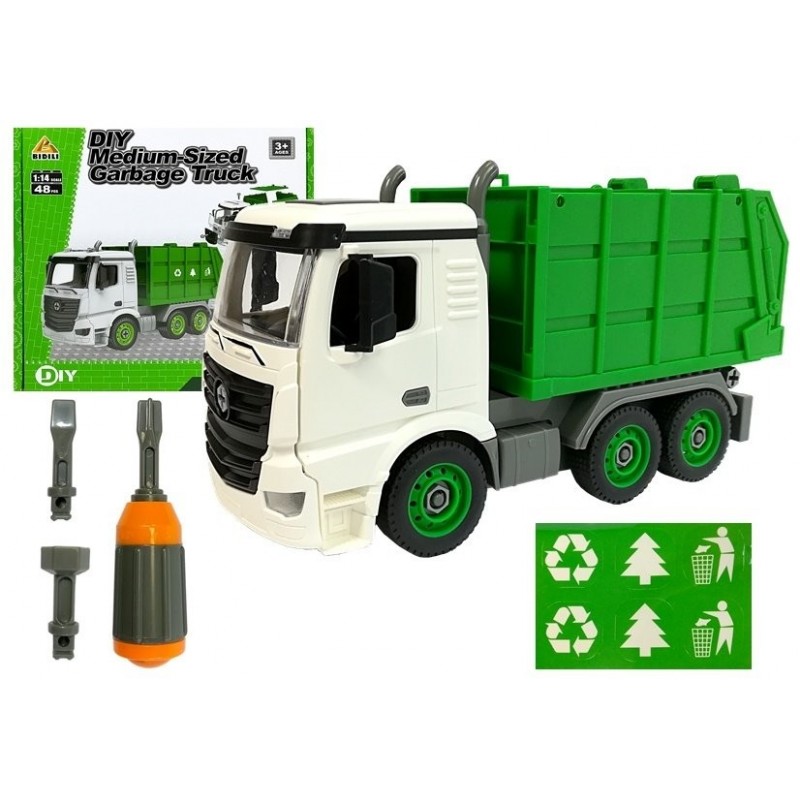 DIY Car 1:14 Garbage Truck with Screwdriver