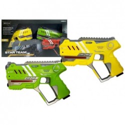Laser Tag Pistol Set 4 Teams 2 Colors Green Yellow
