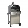 Дровяная печь для пиццы CARLO 80x68xH143см, газовая горелка, корпус из нержавеющей стали, выход 4.68 кВт