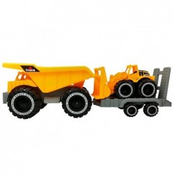 Tipper with trailer and Bulldozer 49 cm Construction site