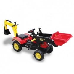 Large Branson Tractor With Pedals And Bulldozer Red