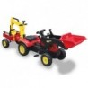 Tractor with Trailer and Pedal Bucket Benson Red