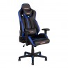 Gaming chair PC MASTER 67x57xH126-135,5cm, seat and back rest  imitation leather, color  black   blue