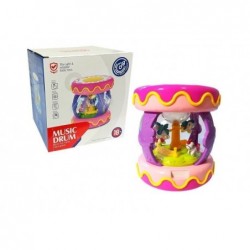 Colorful Drum with Carousel Animal Sounds Big Roses