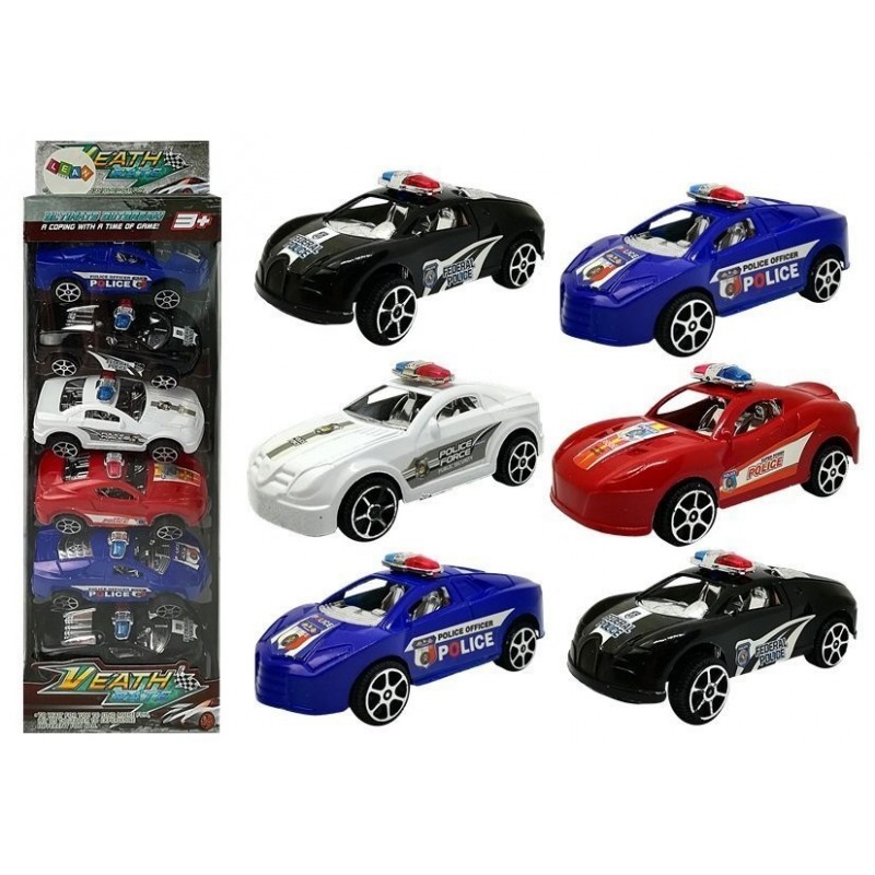 Set of cars, cars, police, guards, motorized 6 pcs