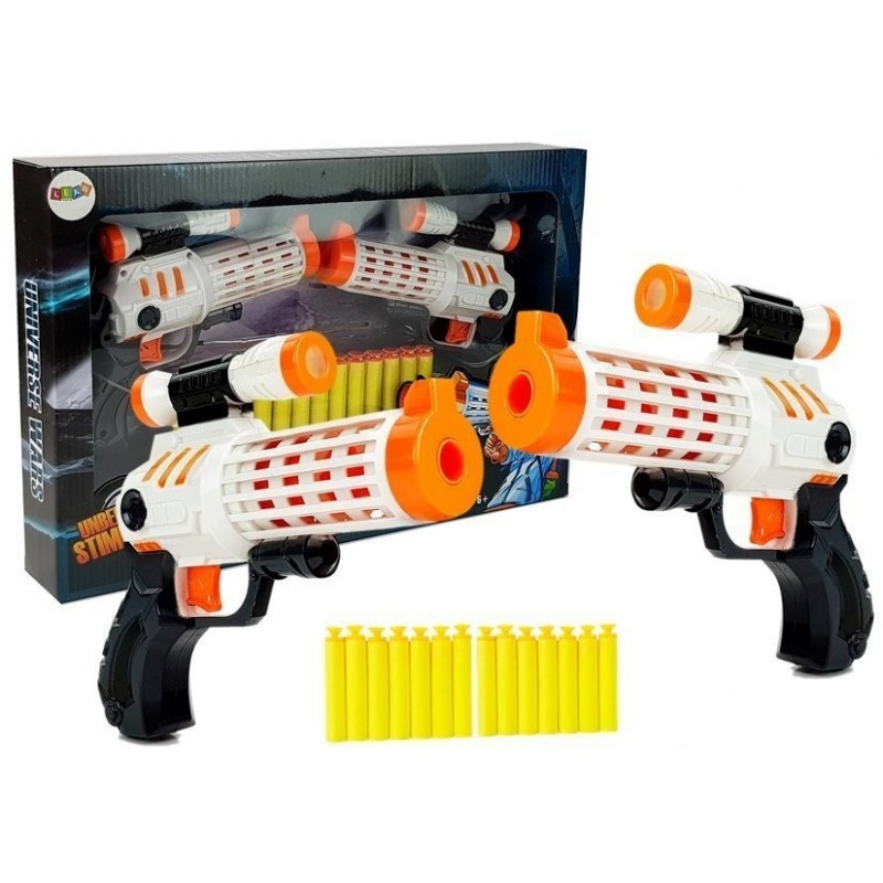 Set of guns + foam cartridges suction cups