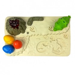 Table with Play Dough and Dinosaurs 4 Colors