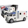 Auto Ambulance with friction drive white 1:20 with sound